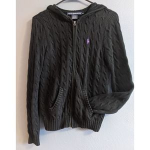 Polo by Ralph Lauren Tops | Vtg Ralph Lauren Polo Cable Knit Hoodie Sweatshirt |